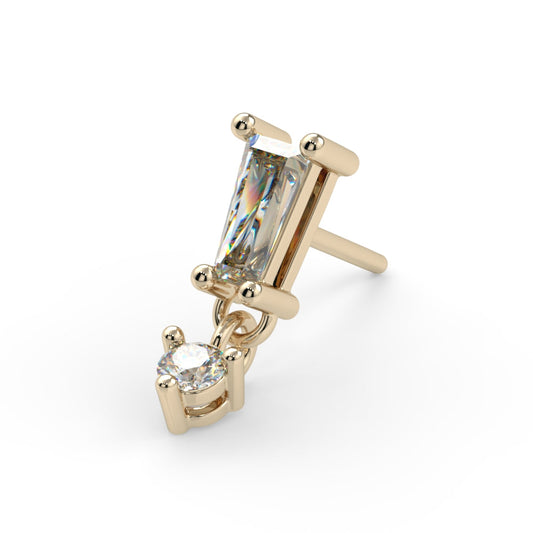 Tapered Baguette Dangle